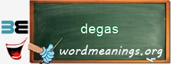 WordMeaning blackboard for degas